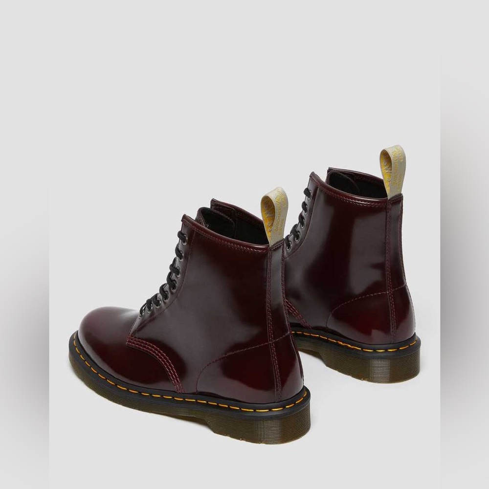 NEW Dr. Martens 1460 Vegan Leather 8-Eye Boot Cherry Red (Rub Off) GORGEOUS Goth - Picture 3 of 14